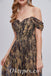 Elegant Special Fabric Off Shoulder V-neck Sheath Side Slit Long Prom Dresses,PDS0468