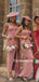 Elegant Sweetheart Side Slit Mermaid Long Bridesmaid Dresses, BDS0150
