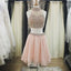 Popular dark pink two pieces sparkly Bohemian lovely prom gowns dress, TYP0166