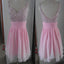 New Arrival peach pink sparkly simple cute Bohemian freshman homecoming prom dress, TYP0129
