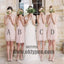 Mismatched Junior Pretty Short Lace Knee-Length Blush Pink Mini Custom Make Discount Bridesmaid Dress, TYP0410