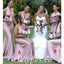 Mismatched Sexy Soft Satin V-Neck Sleeveless Mermaid Floor Length Bridesmaid Dressses, BDS0251