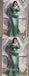 Modest Satin Long Sleeve Side Slit Sheath  Prom Dresses With Pleats ,PDS0493