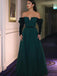 Elegant Straight A-line Long Sleeve Floor-length Prom Dresses, PDS0289