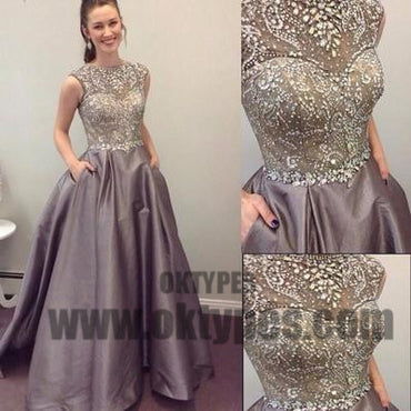 Long Floor Length Prom Dresses, Beading Prom Dresses, Jewel Prom Dresses, Charming Prom Dresses, TYP0278