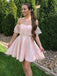 A-line Lace Tulle Simple Short Homecoming Dresses, HDS0061