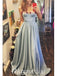 Girlish Satin Sweetheart Sleeveless A-Line Long Prom Dresses With Applique,PDS0627