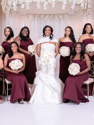 Sexy Straight Mermaid Long Cheap Bridesmaid Dresses Online, BDS0111