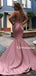Charming Spaghetti Straps Mermaid Simple Long Prom Dresses, PDS0279
