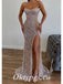 Sexy Sequin Sweetheart Sleeveless Side Slit Mermaid Long Prom Dresses, PDS0923