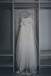 Bateau Cap Sleeves Tulle Long Cheap Beach Wedding Dress with Lace, TYP1000
