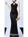 Elegant Sequin Halter V-Neck Sleeveless Mermaid Long Prom Dresses ,PDS0386