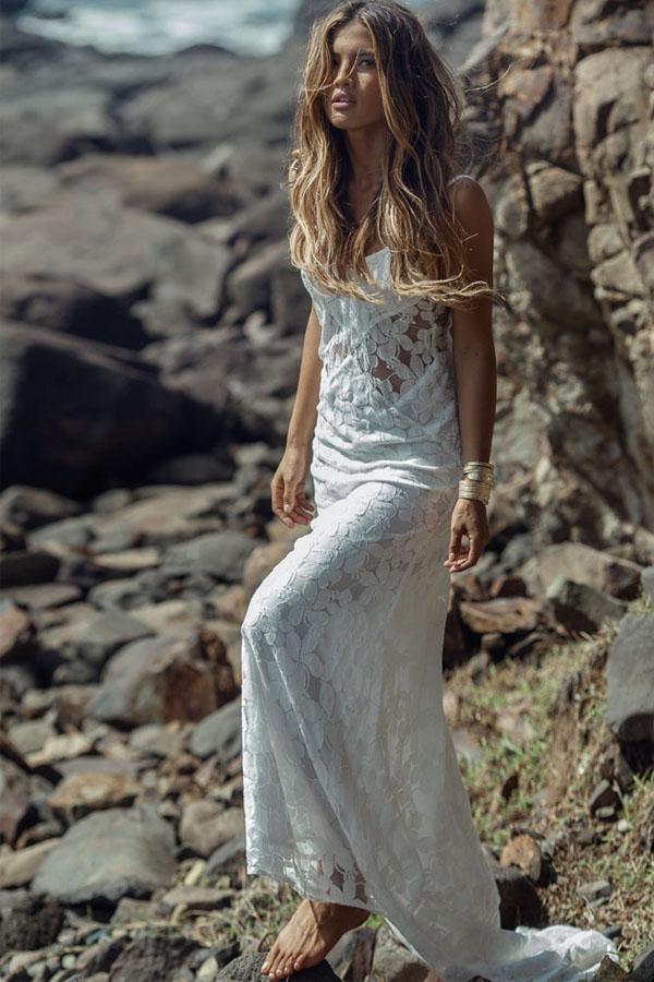 Mermaid Sweetheart Chiffon Long Wedding Dress with Appliques, TYP0897