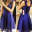 New Arrival Royal Blue simple V-neck junior charming for teens formal homecoming prom dresses, TYP0131