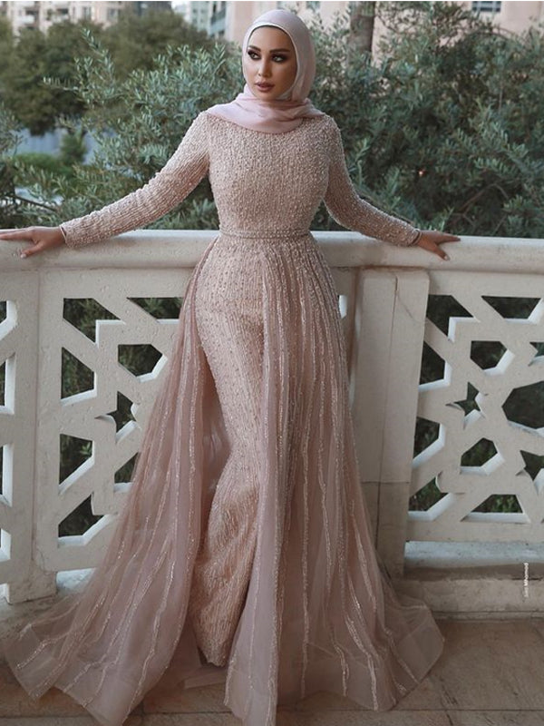 Elegant Mermaid Sequin Two-piece Simple Prom Dresses, PDS0194 Oktypes Elegant Mermaid Sequin Two-piece Simple Prom Dresses, PDS0194 Oktypes
