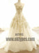 Chic Wedding Dresses Ivory Gold Appliques Sweep/Brush Train Bridal Gown, TYP0682
