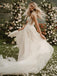 Elegant Straight Long A-line Lace Beach Bridal Gowns Wedding Dresses, TYP1981