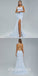 Sexy Sequin Scoop Sleeveless Criss Cross Side Slit Mermaid Long Prom Dresses,PDS0456