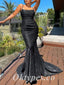 Sexy Special Fabric Spaghetti Straps Sleeveless Backless Mermaid Long Prom Dresses, PDS0901