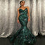 Sparkly V Neck Green Sequin Custom Long Evening Prom Dresses, Sexy Sleeveless Prom Dresses, TYP0398