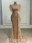 Elegant Charming Spaghetti Straps V-Neck Mermaid Long Prom Dresses,PDS0550