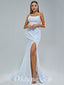 Sexy Sequin Scoop Sleeveless Criss Cross Side Slit Mermaid Long Prom Dresses,PDS0456