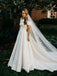 Newest Straight A-line Satin Lace up Back Long Wedding Dresses, WDS0080