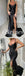 Sexy Black Soft Satin Spaghetti Straps V-Neck Sleeveless Side Slit Mermaid Long Prom Dresses,PDS0750