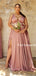 Popular V-neck A-line Side Slit Charming Bridesmaid Dresses, BDS0158