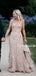 New Arrival V-neck Mermaid Appliques Sleeveless Wedding Dresses, WDS0091