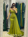 Elegant Satin Off Shoulder V-Neck Sleeveless Mermaid Long Prom Dresses With Trail ,PDS0495