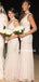 Simple V-neck Mermaid Tulle Floor-length Cheap Long Bridesmaid Dresses, BDS0132