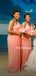 Mismatched V-neck Chiffon Cheap Long Bridesmaid Dresses, BDS0135