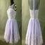 Lilac see through tulle cute appliques freshman homecoming prom dress, TYP0090