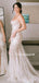 Spaghetti Straps Mermaid Lace Tulle Simple Wedding Dresses, WDS0098