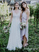 A-Line One-Shoulder Pink Elastic Satin Wedding Party Bridesmaid Dresses, TYP1835