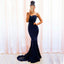 Mermaid Spaghetti Straps Long Dark Blue Bridesmaid Dresses, Bridesmaid Dresses, TYP0705