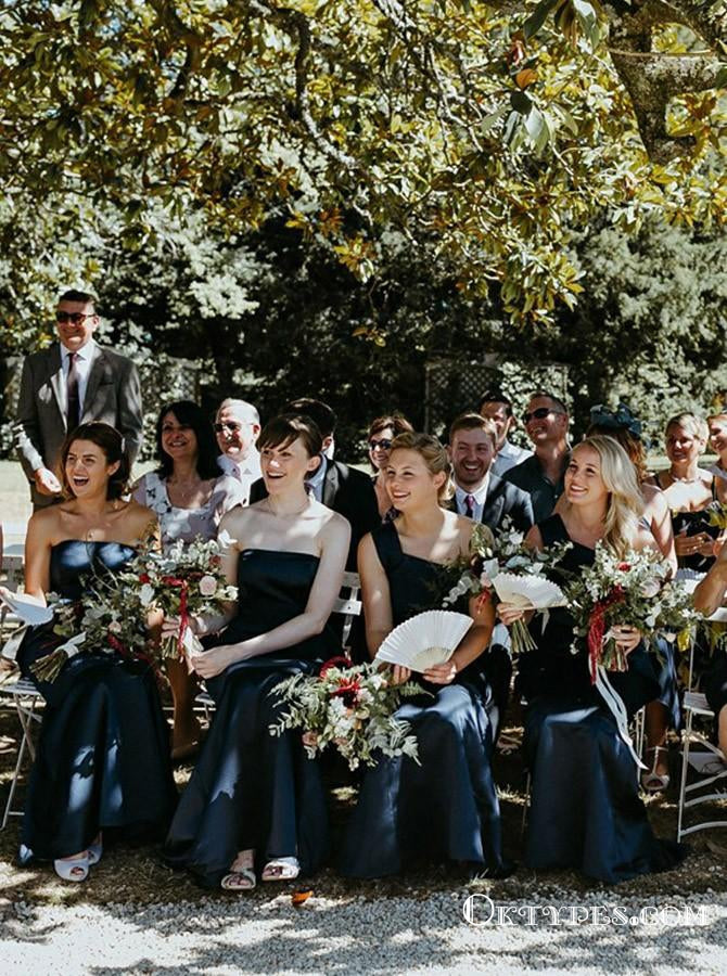 Mismatched Navy Blue Long Cheap Bridesmaid Dresses, TYP1760 Oktypes Mismatched Navy Blue Long Cheap Bridesmaid Dresses, TYP1760 Oktypes