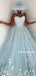 Neweat Sweetheart A-line Tulle Appliques Long Prom Dresses, PDS0184