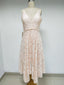 Blush Pink Lace Bridesmaid Dresses_US4, SO001