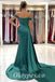 Sexy Satin Off Shoulder Sleeveless Side Slit Mermaid Long Prom Dresses With Trailing,PDS0736