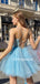 Charming Tulle A-line Short Simple Homecoming Dresses, HDS0048