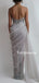 Popular Spaghetti Straps Mermaid Side Slit Charming Long Prom Dresses, PDS0253