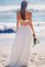 Two Piece Strapless Floor-Length Lace Beach Boho Cheap Wedding Dresses, TYP1018