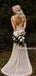 Sexy Deep V-neck Long Lace Beach Wedding Dresses, TYP1566