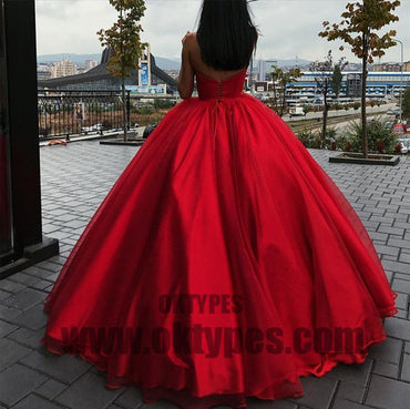 Newest Prom Dresses, Long Floor Length Ball Gown Prom Dresses, Sweetheart Prom Dresses, Lace Up Prom Dresses,  TYP0328