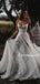 Spaghetti Straps A-line Tulle Long Simple Wedding Dresses, WDS0105