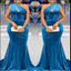 Elegant Velvet One Shoulder Floor Length Mermaid Bridesmaid Dresses, BDS0203