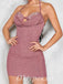 Sexy Shiny Special Fabric Halter Sleeveless Sheath Prom Dresses/Homecoming Dresses ,PDS0490