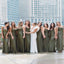 Turquoise Satin Spaghetti Straps A-line Beautiful Bridesmaid Dresses , BDS0196